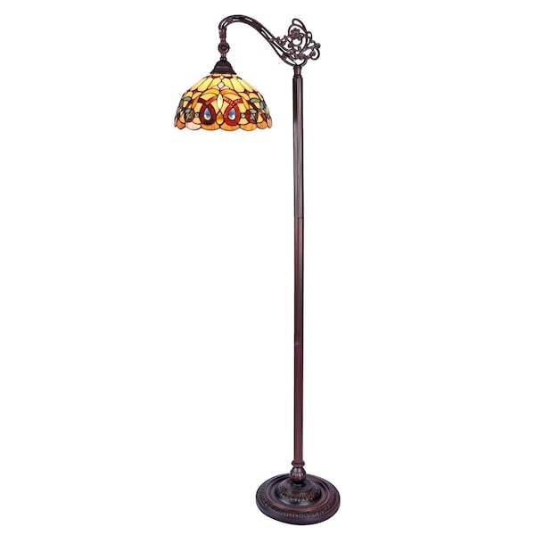 Chloe Lighting Serenity Tiffany-Style 1 Light Reading Floor Lamp - 11 in. CH33353VR11-RF1 - main